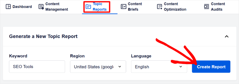 Topic -Reports -Create - ISITWP - Detector de temas gratuitos de WordPress topic reports create