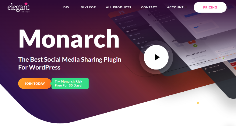 Monarch -HomePage - ISITWP - Detector gratuit WordPress temă monarch homepage
