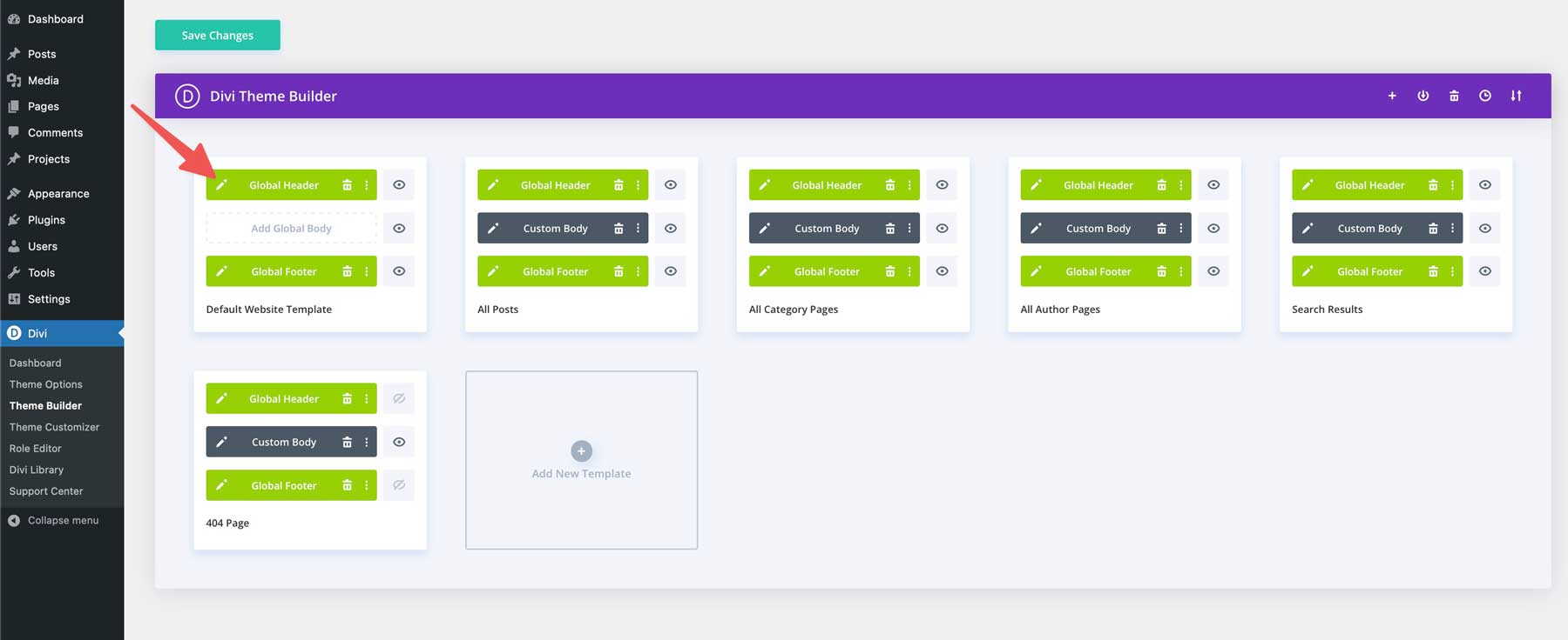 Co-lucrare site de pornire pentru Divi