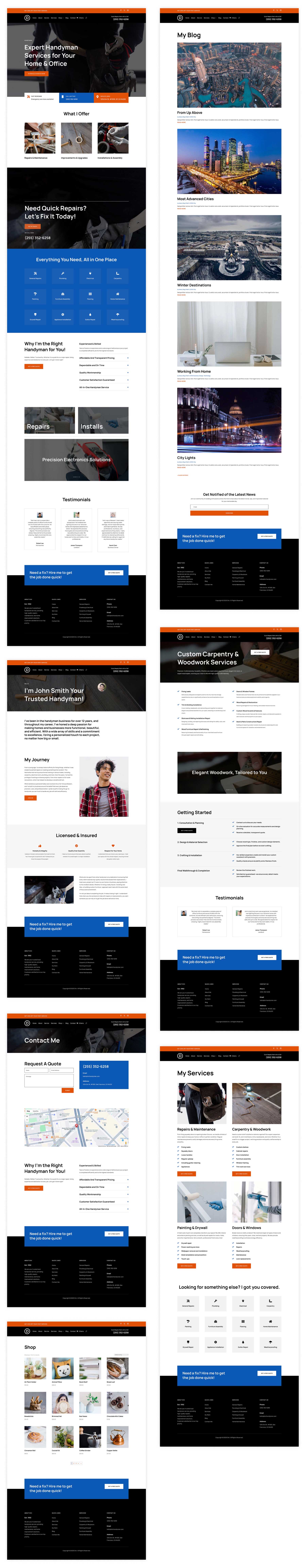 Handwerker Starter Site für Divi