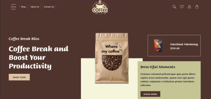 Nou șablon de site-uri pentru cafenea (instalare cu un singur clic) 6 product search coffee shop 1