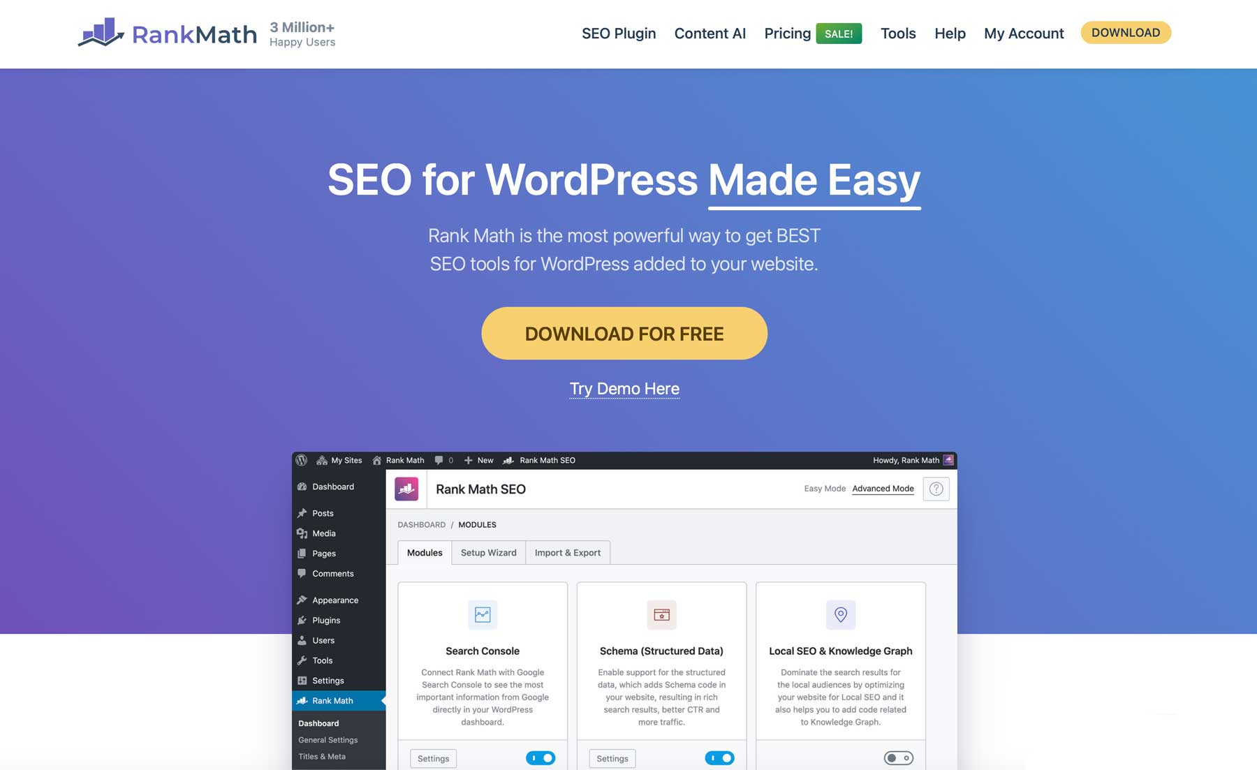 Pluginul Rankmath SEO