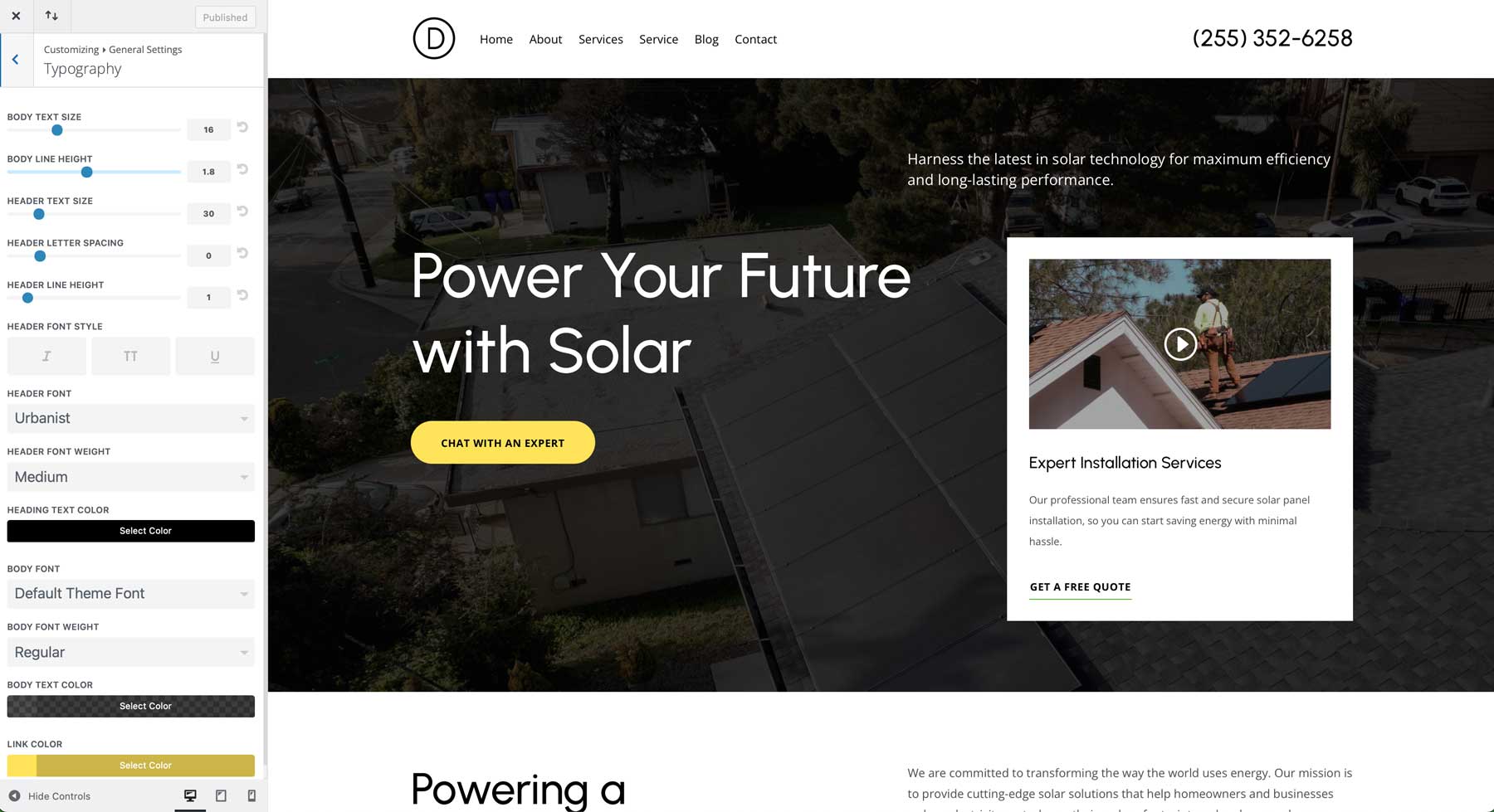 Site de pornire solară pentru divi