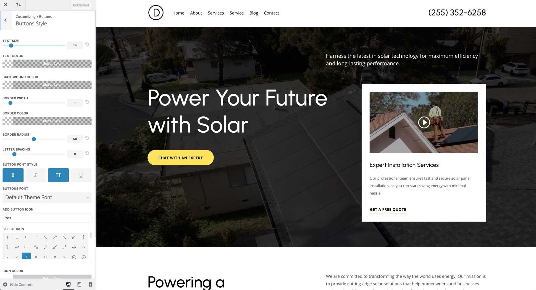 Site de pornire solară pentru divi