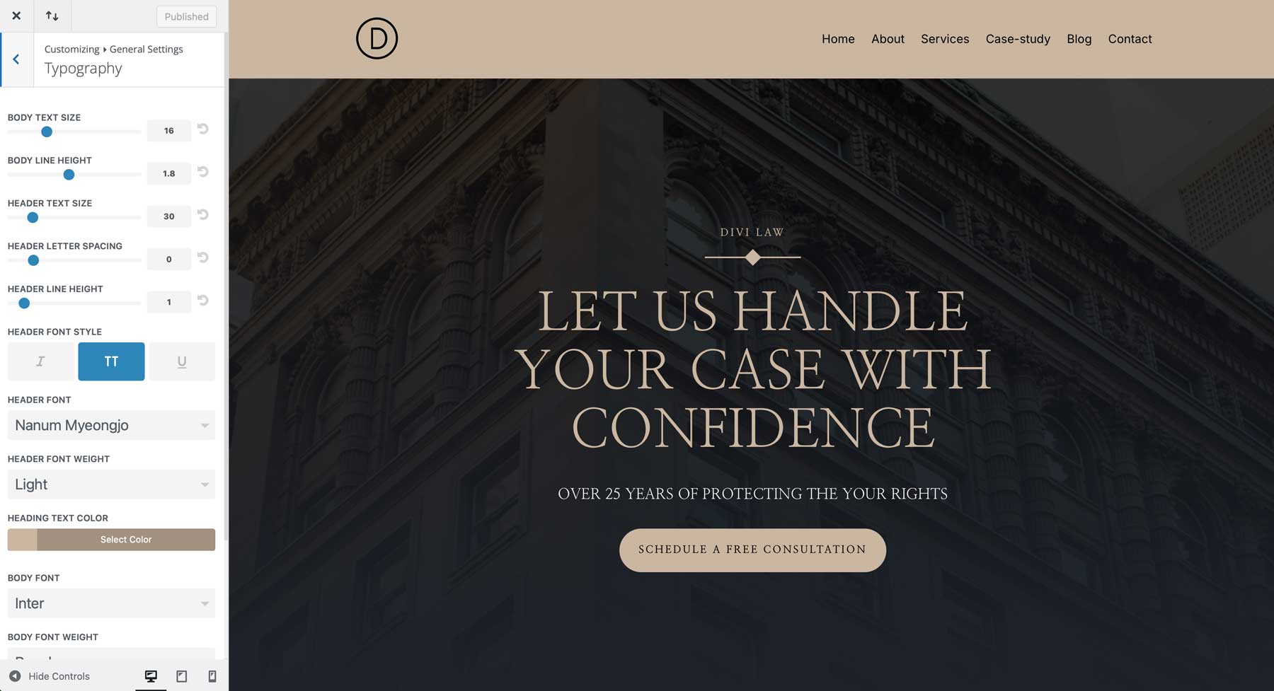 Avocat Starter Site pentru Divi