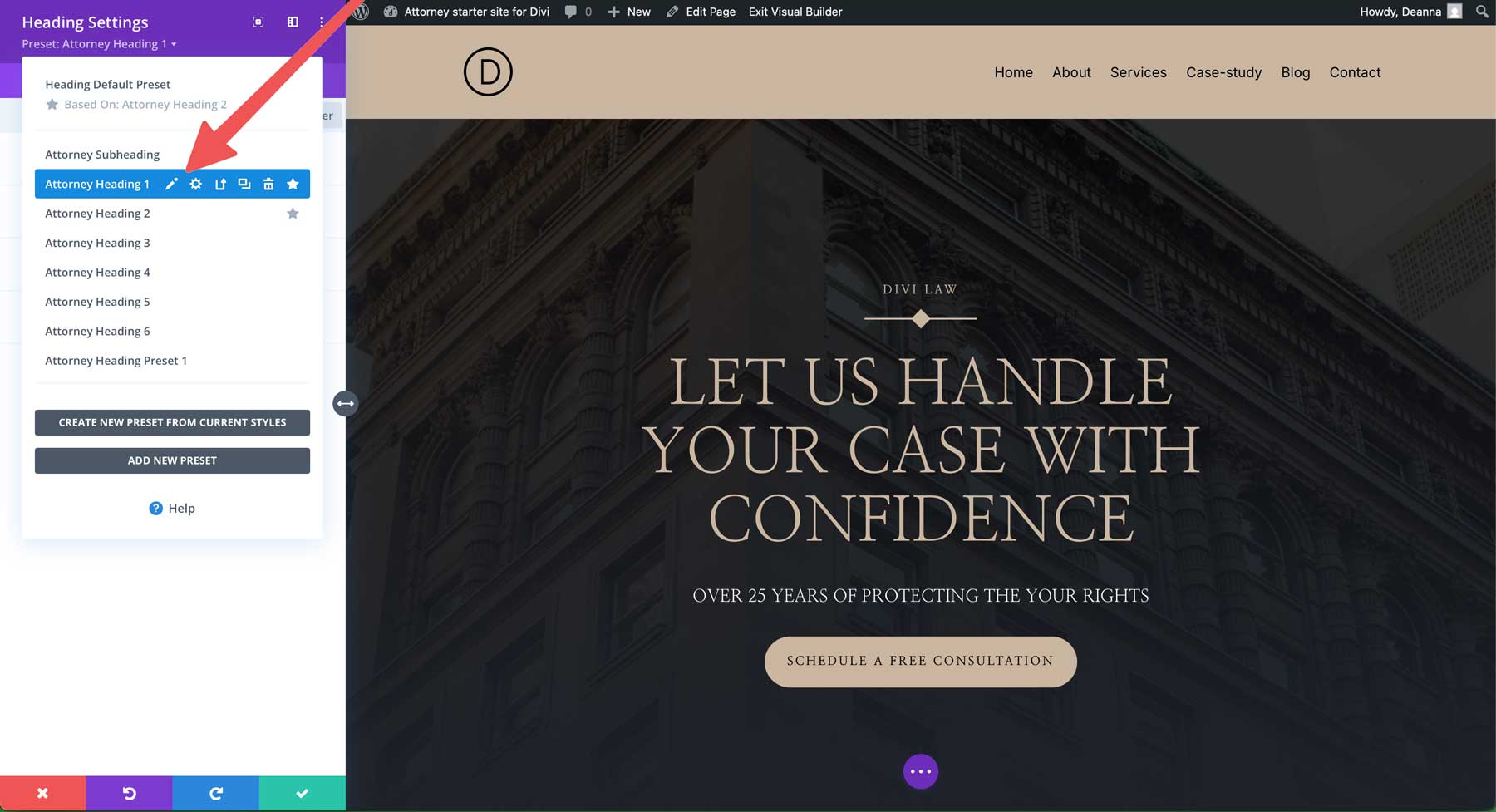 Avocat Starter Site pentru Divi