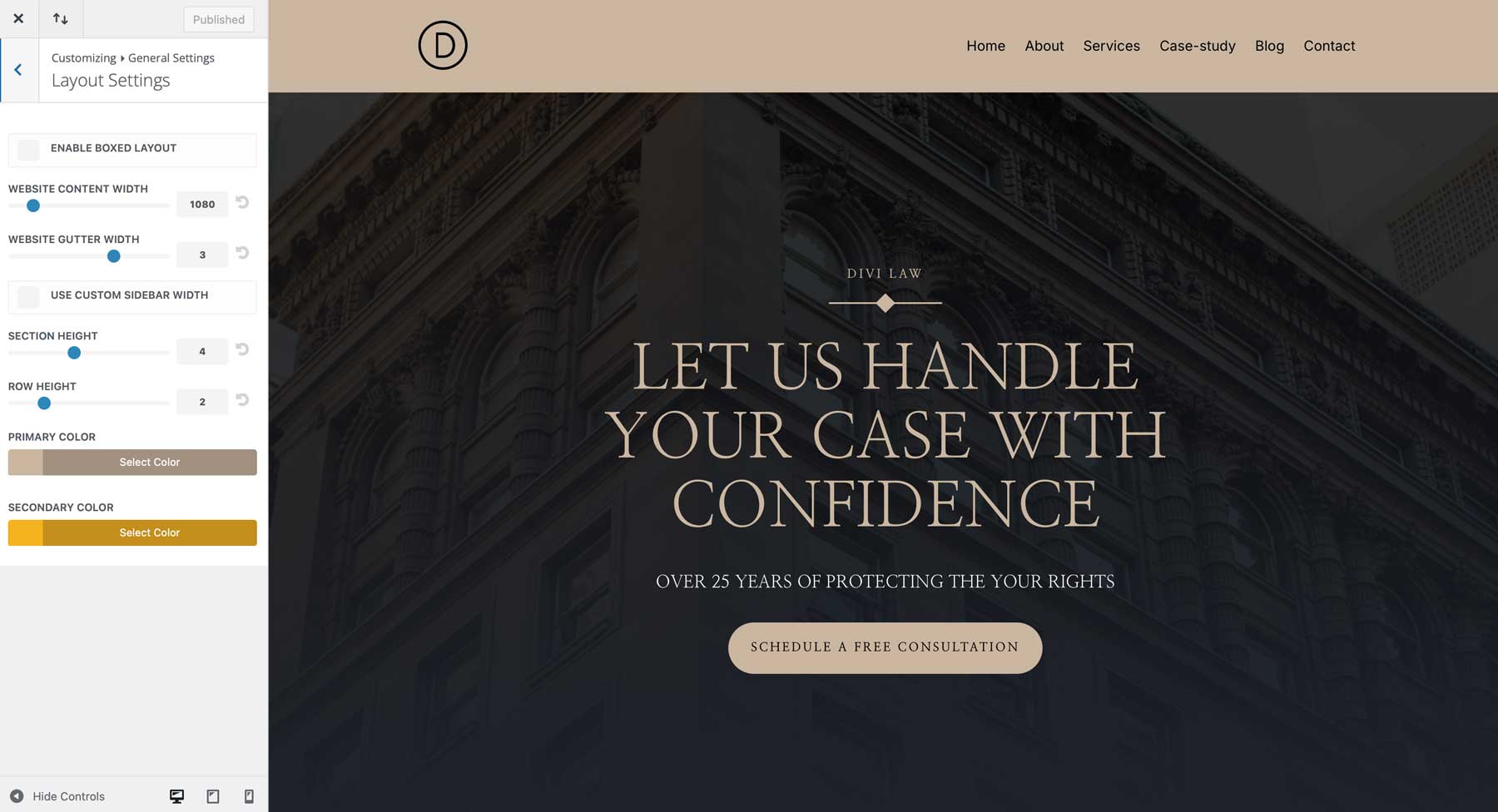 Avocat Starter Site pentru Divi