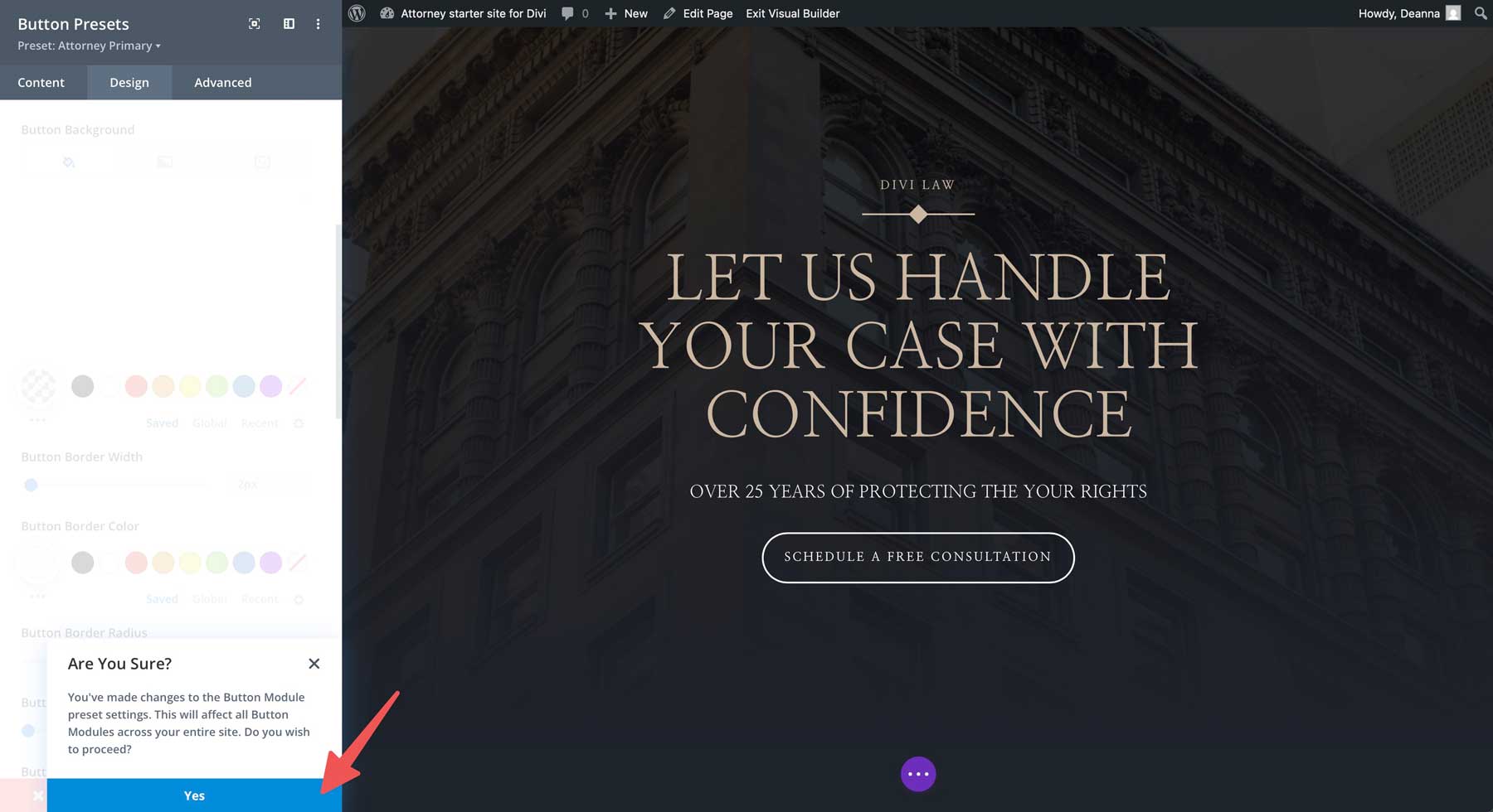 Avocat Starter Site pentru Divi