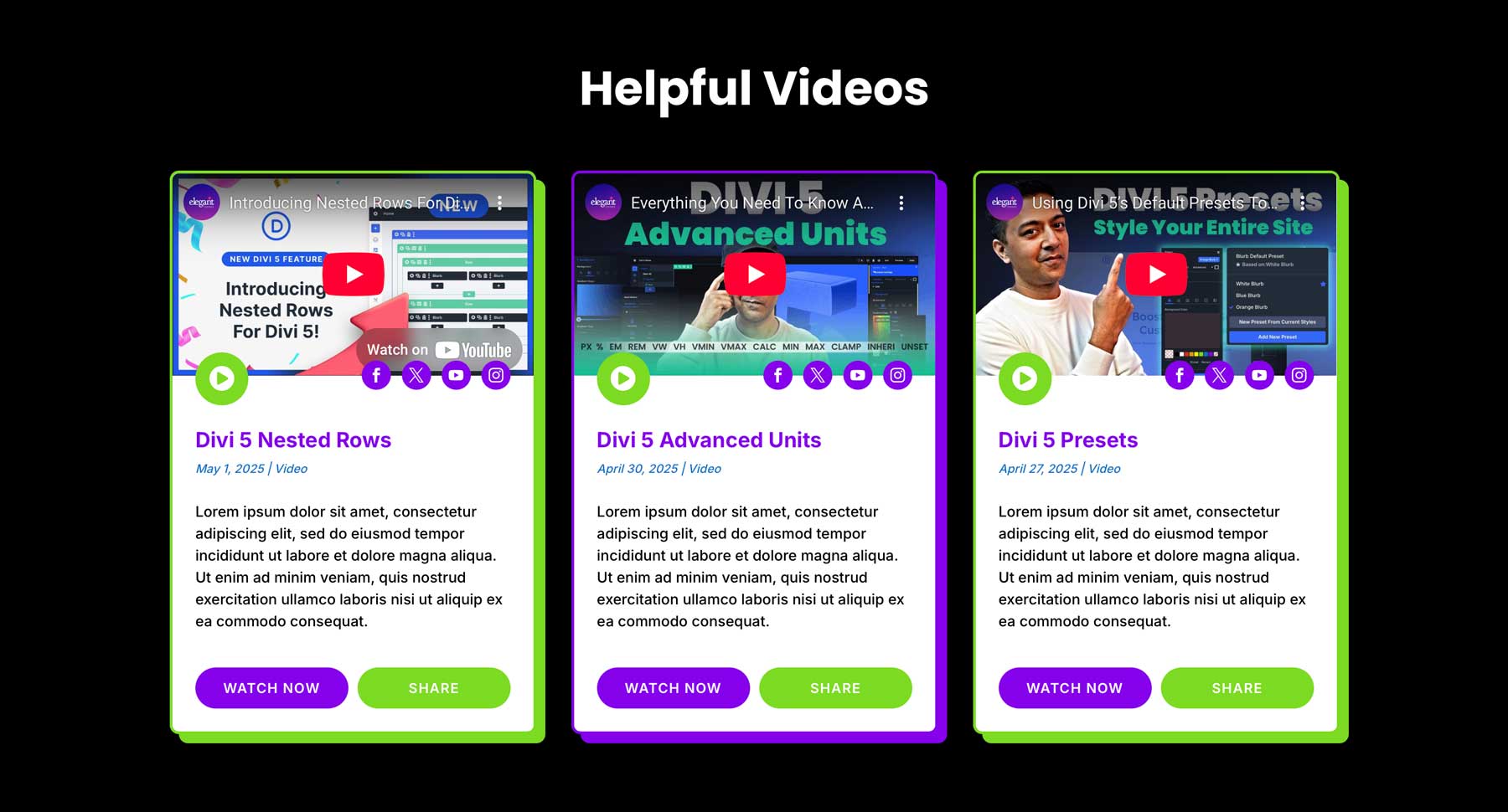 Interaktive Videogalerie in Divi 5