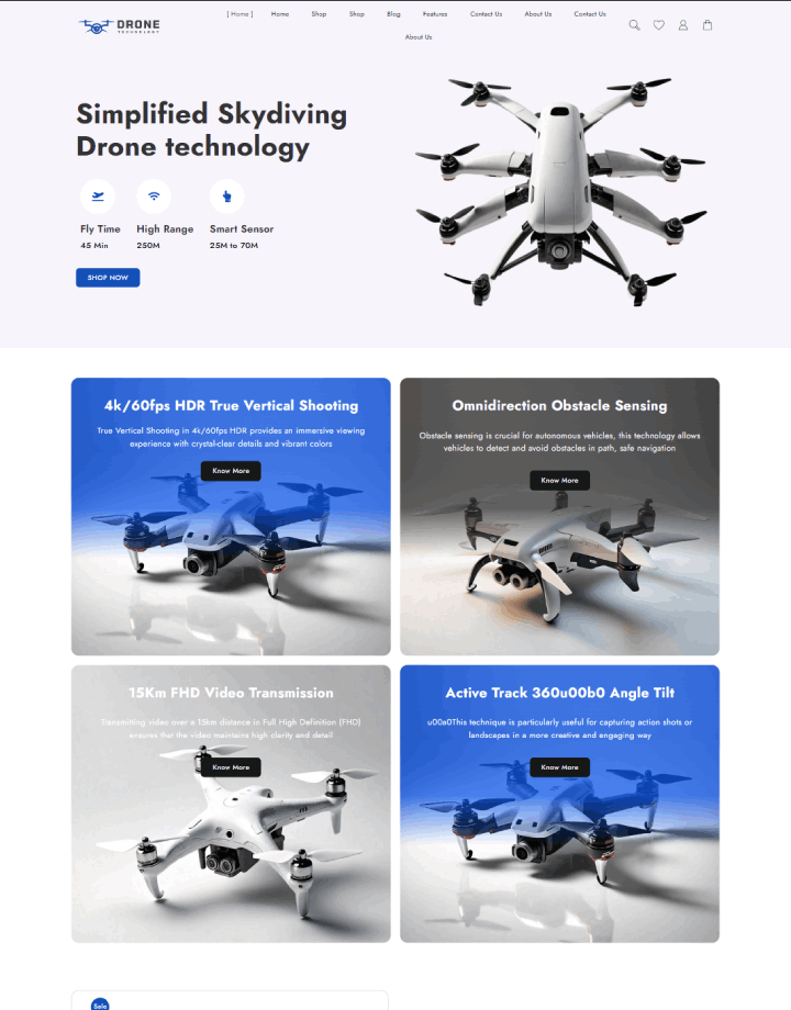 drone website preview