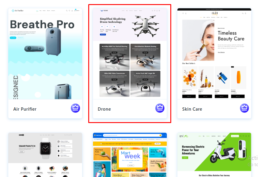 Drone template import