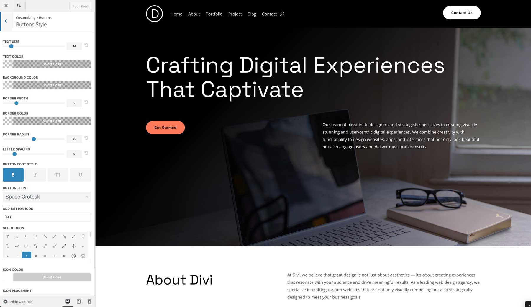Situs Starter Desain Web untuk Divi