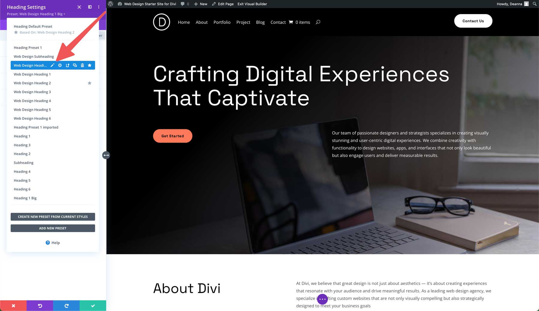 Situs Starter Desain Web untuk Divi
