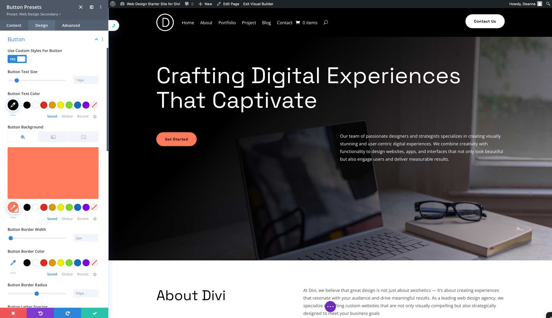 Situs Starter Desain Web untuk Divi