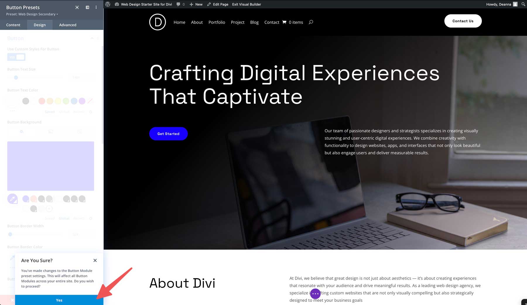 Situs Starter Desain Web untuk Divi