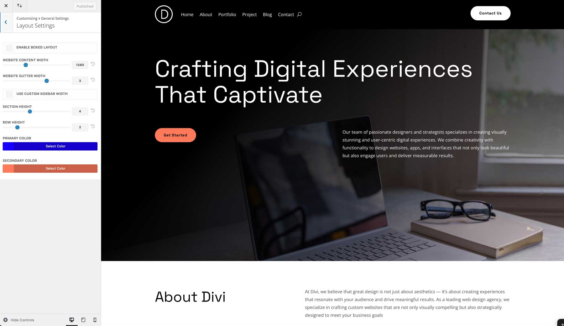 Situs Starter Desain Web untuk Divi