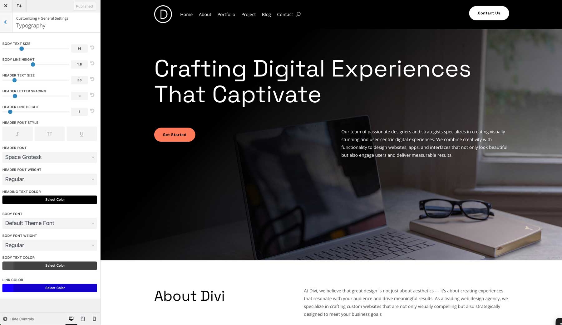 Situs Starter Desain Web untuk Divi