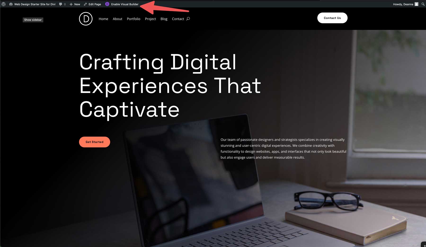 Situs Starter Desain Web untuk Divi