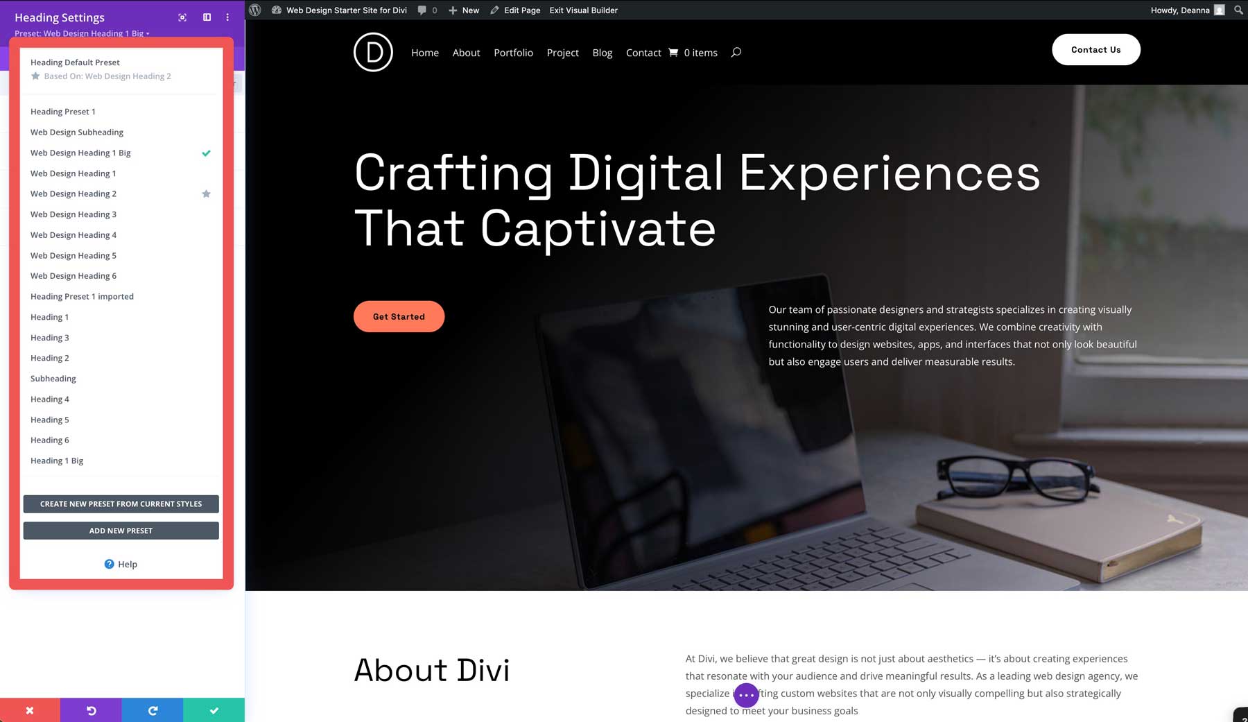 Situs Starter Desain Web untuk Divi