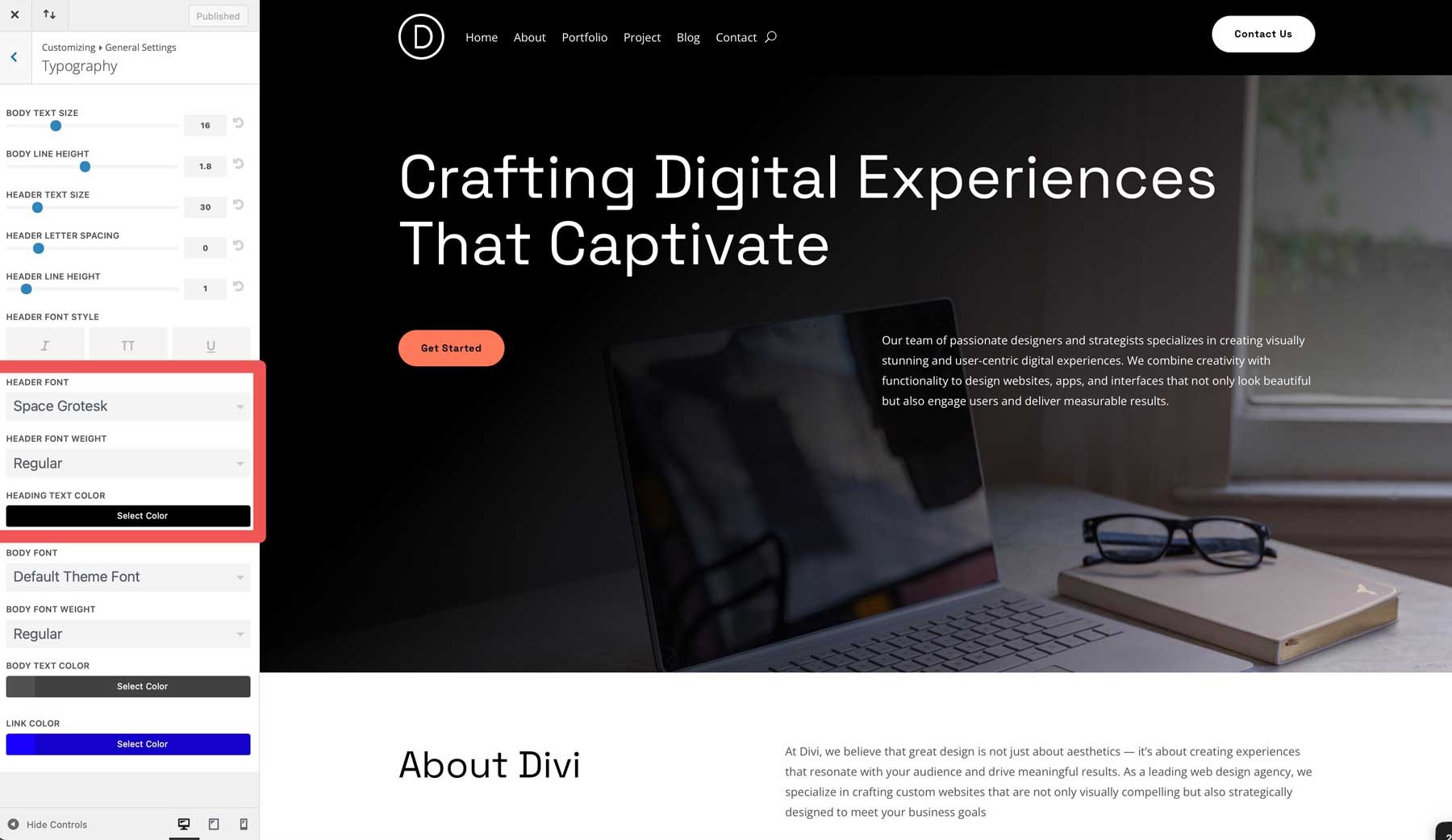 Situs Starter Desain Web untuk Divi