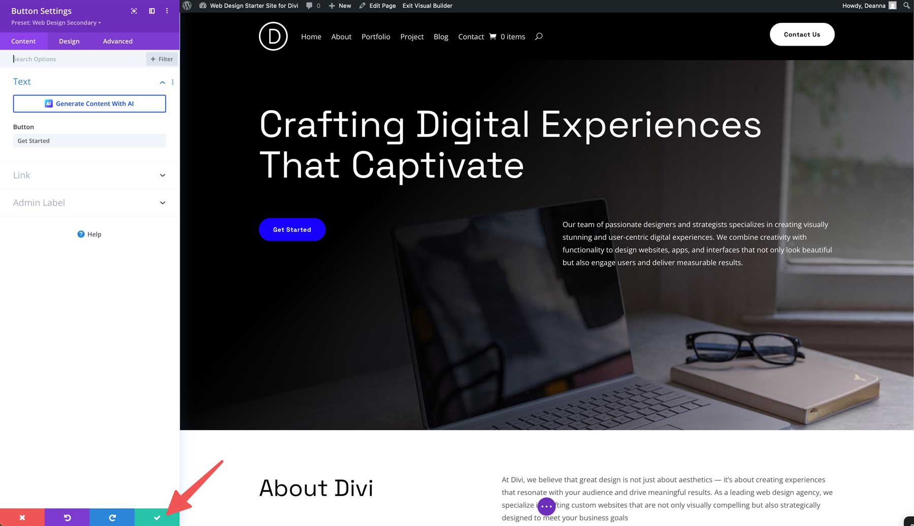 Situs Starter Desain Web untuk Divi