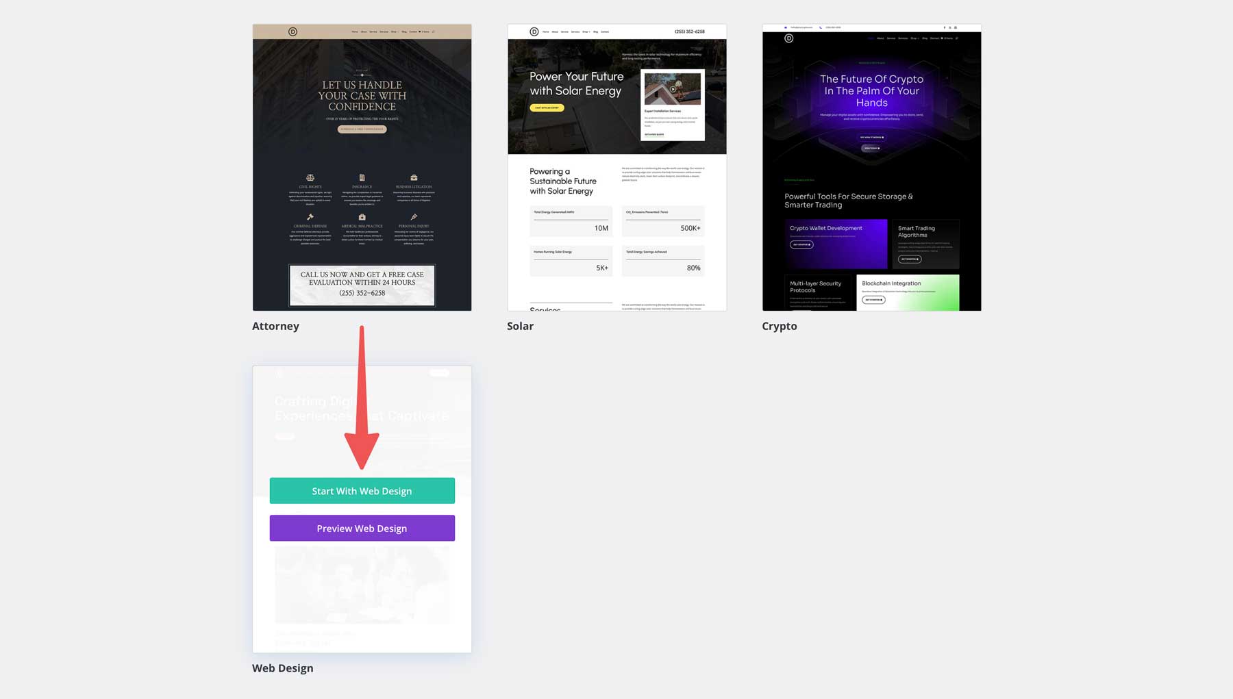 Situs Starter Desain Web untuk Divi