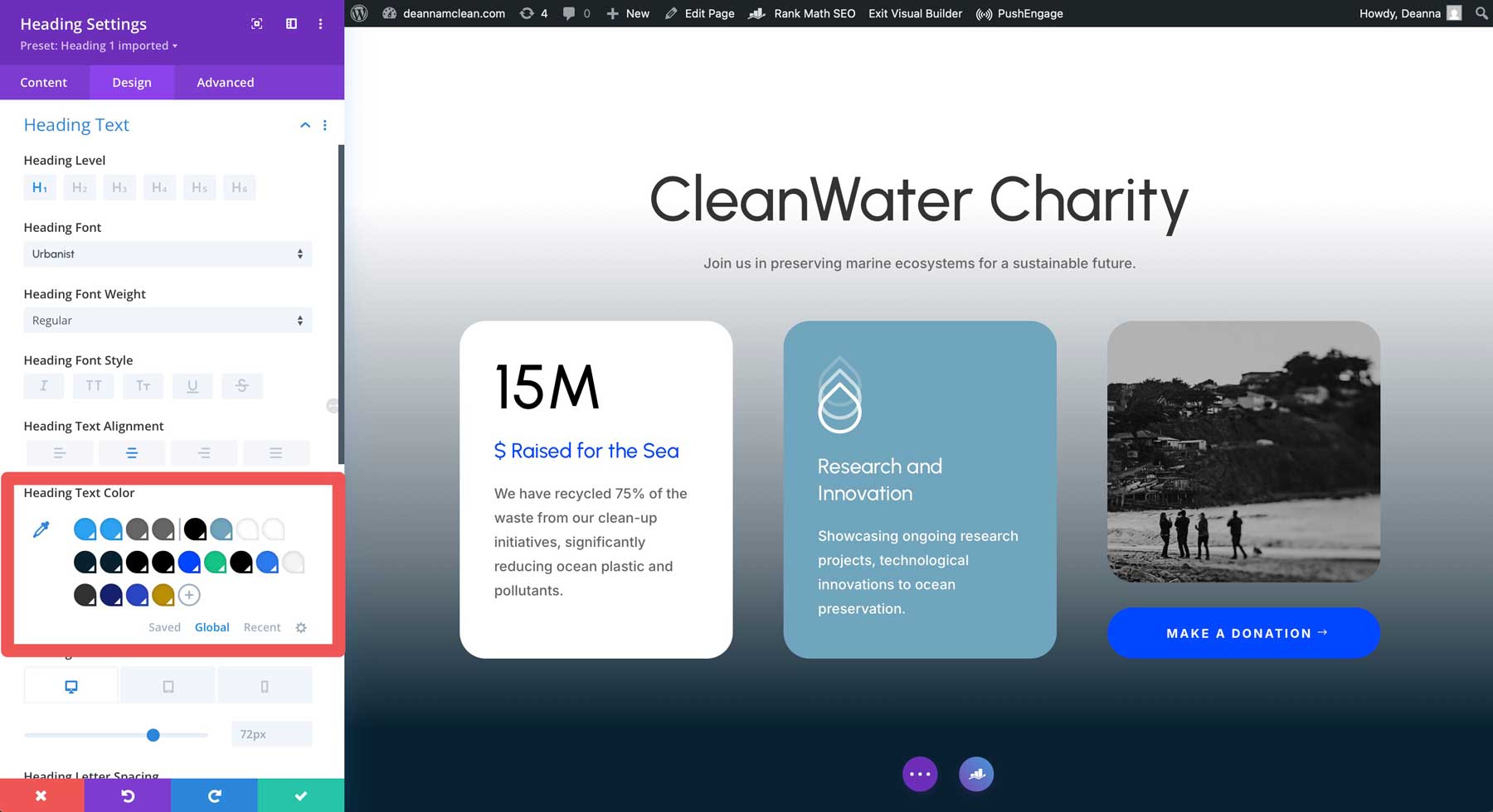 Divi 4 Sistem Manajemen Warna Global