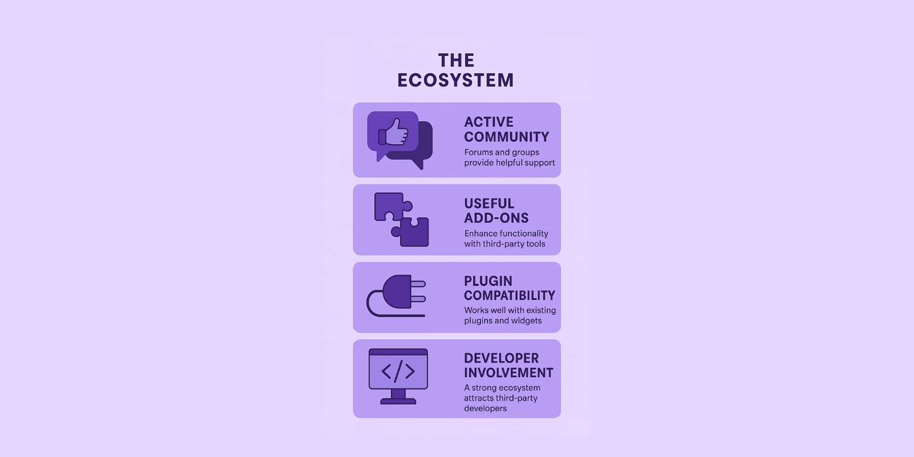 Presentasi visual tentang apa yang dimiliki ekosistem yang baik
