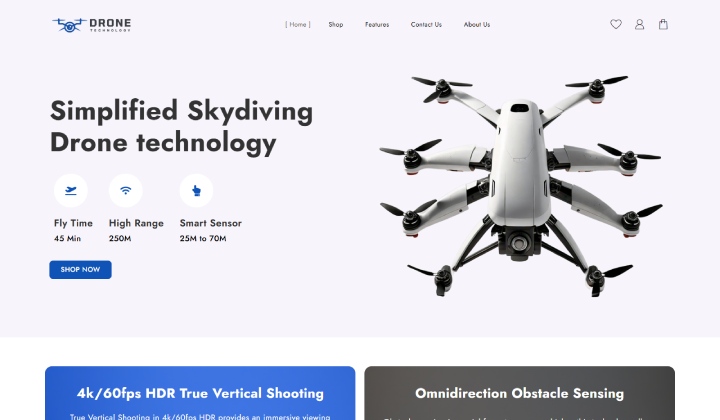 14 Templat WooCommerce minimalis untuk toko modern 13 Drone without search