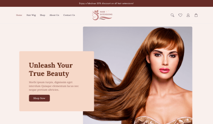 14 Templat WooCommerce minimalis untuk toko modern 5 Hair Extensions WordPress Theme Template
