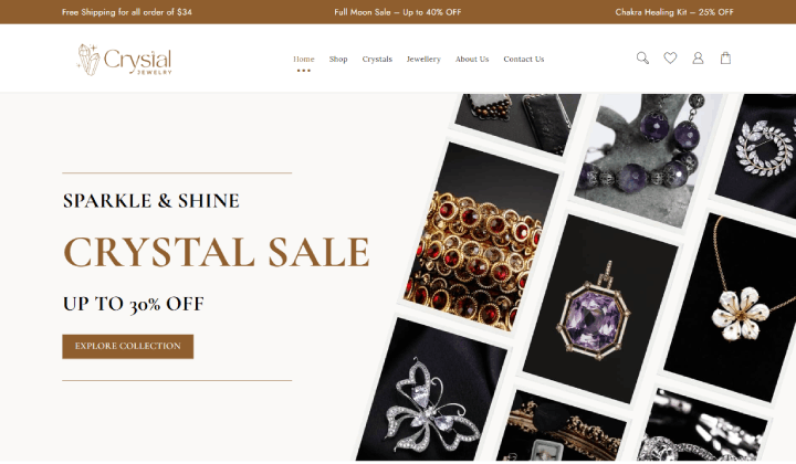14 Templat WooCommerce minimalis untuk toko modern 1 Crystal