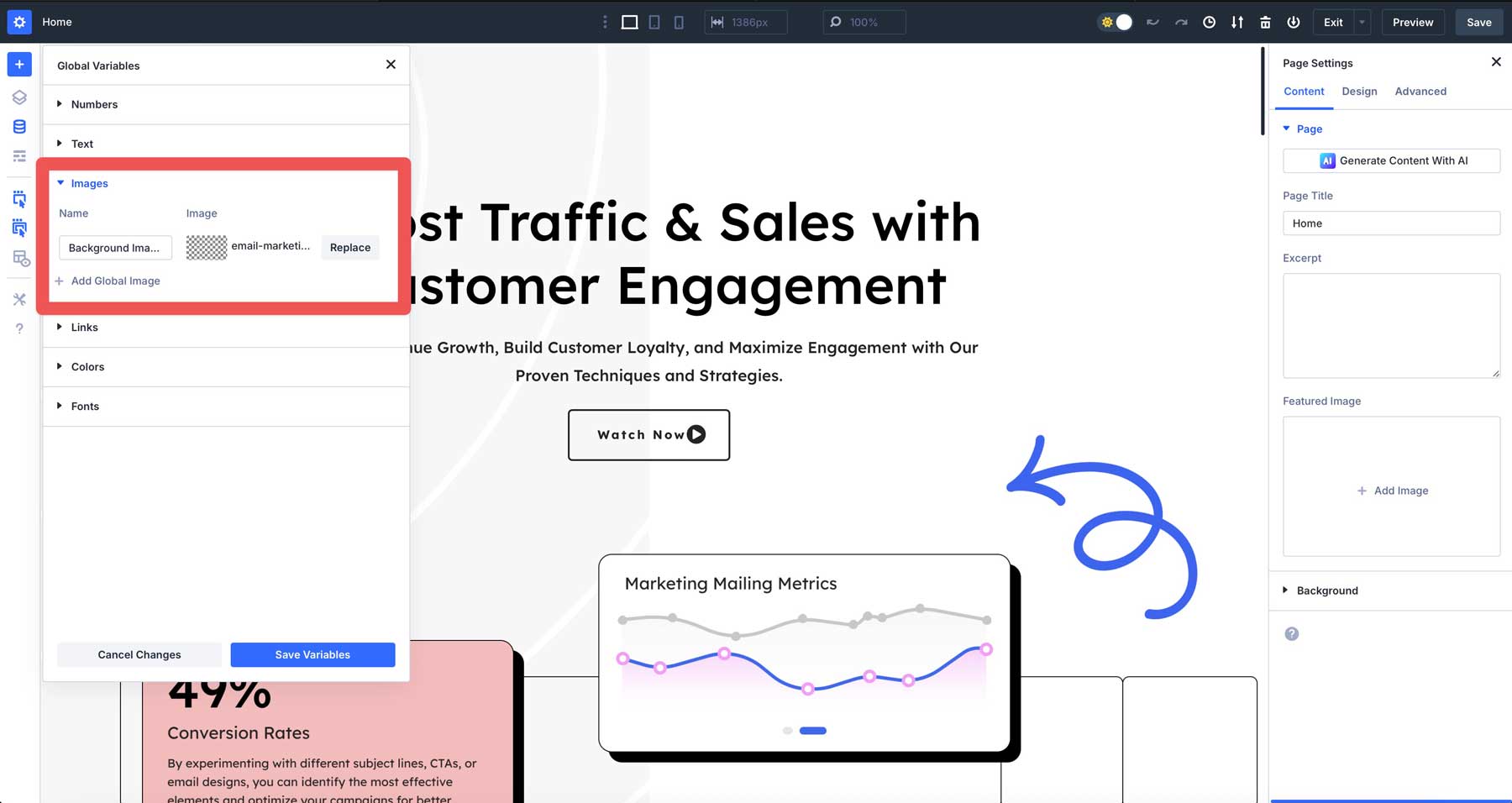 Bildvariablen in Divi 5