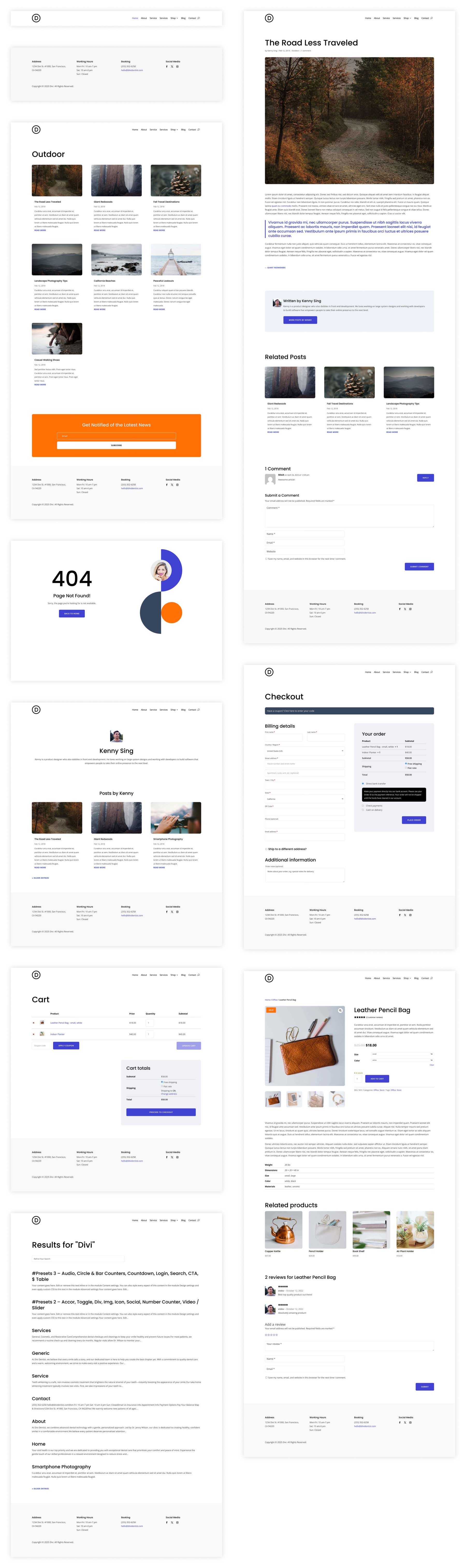 Sito di avviamento del dentista per Divi