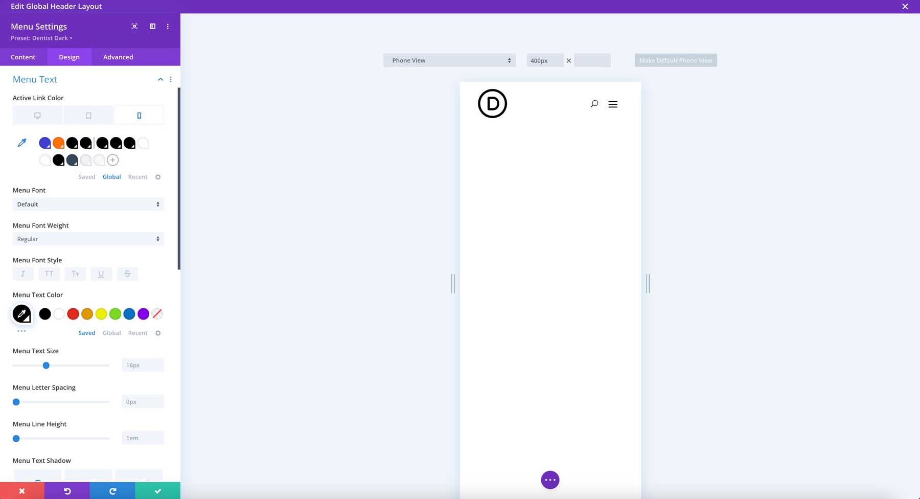 Sito di avviamento del dentista per Divi