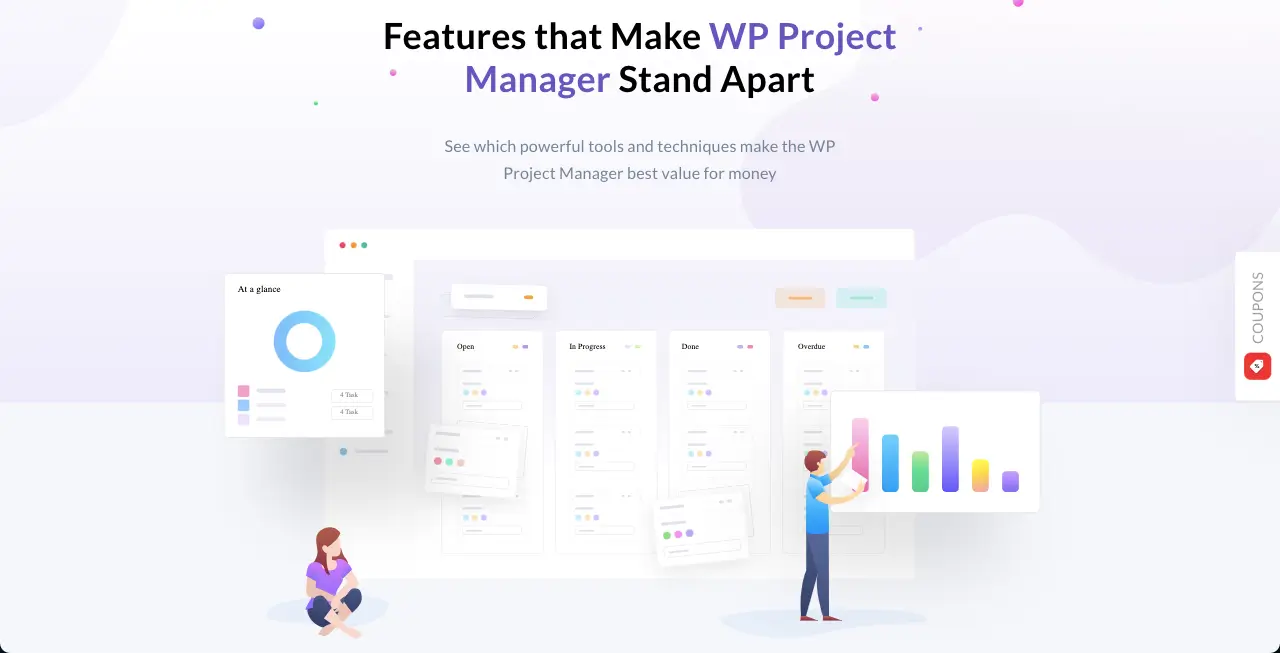 Caratteristiche chiave di WP Project Manager