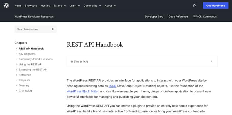 WordPress REST API开发人员手册