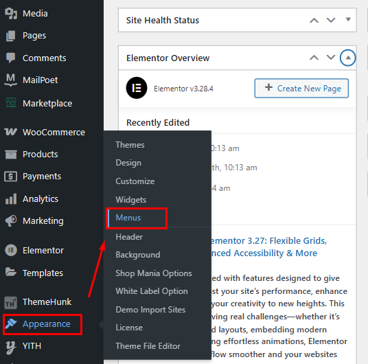 Quali sono le categorie di prodotti WooCommerce? Come organizzare e visualizzare i prodotti in modo efficace 6 Appearance Menus 1