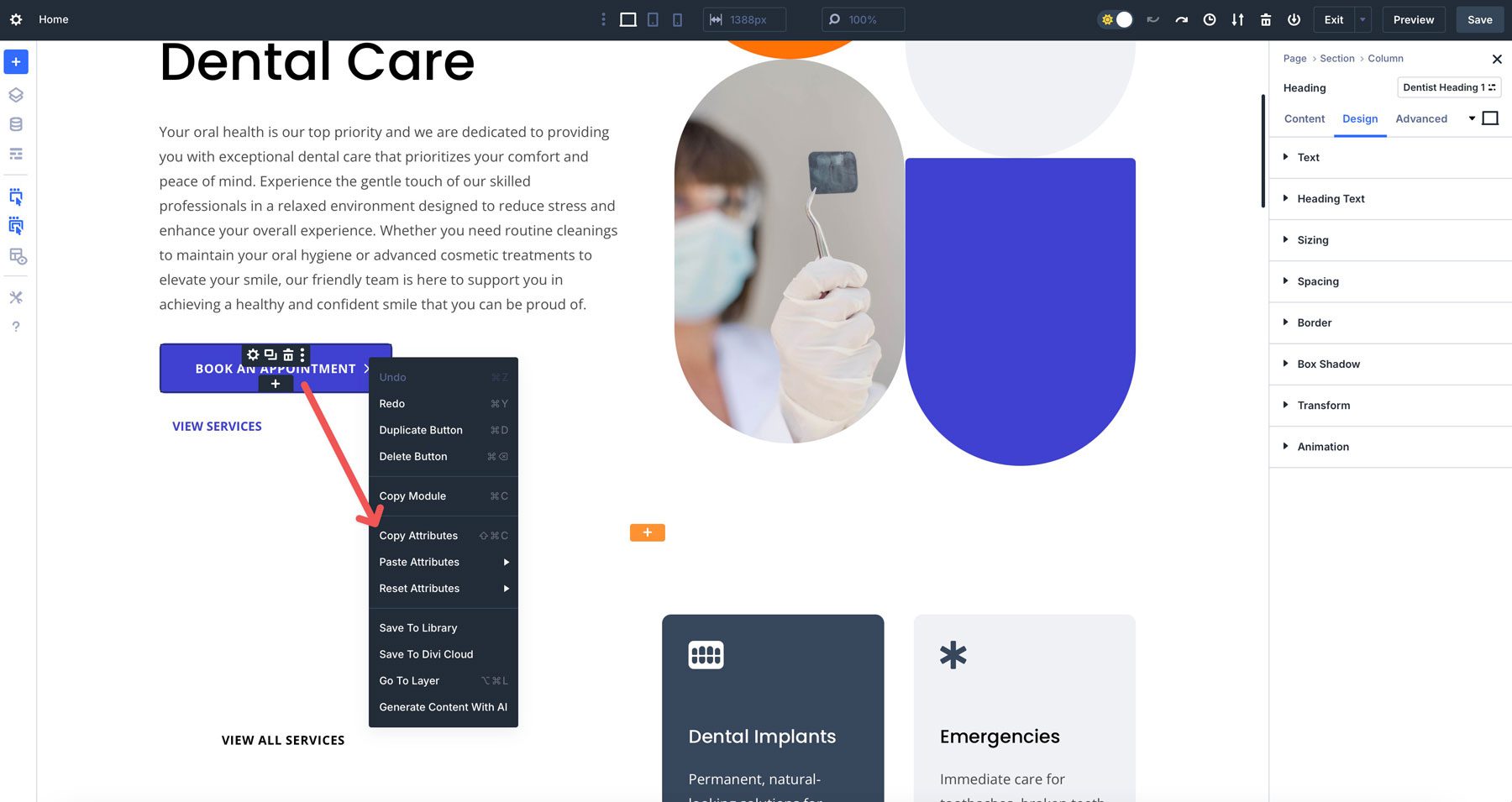 Divi 5 Gestión de atributos
