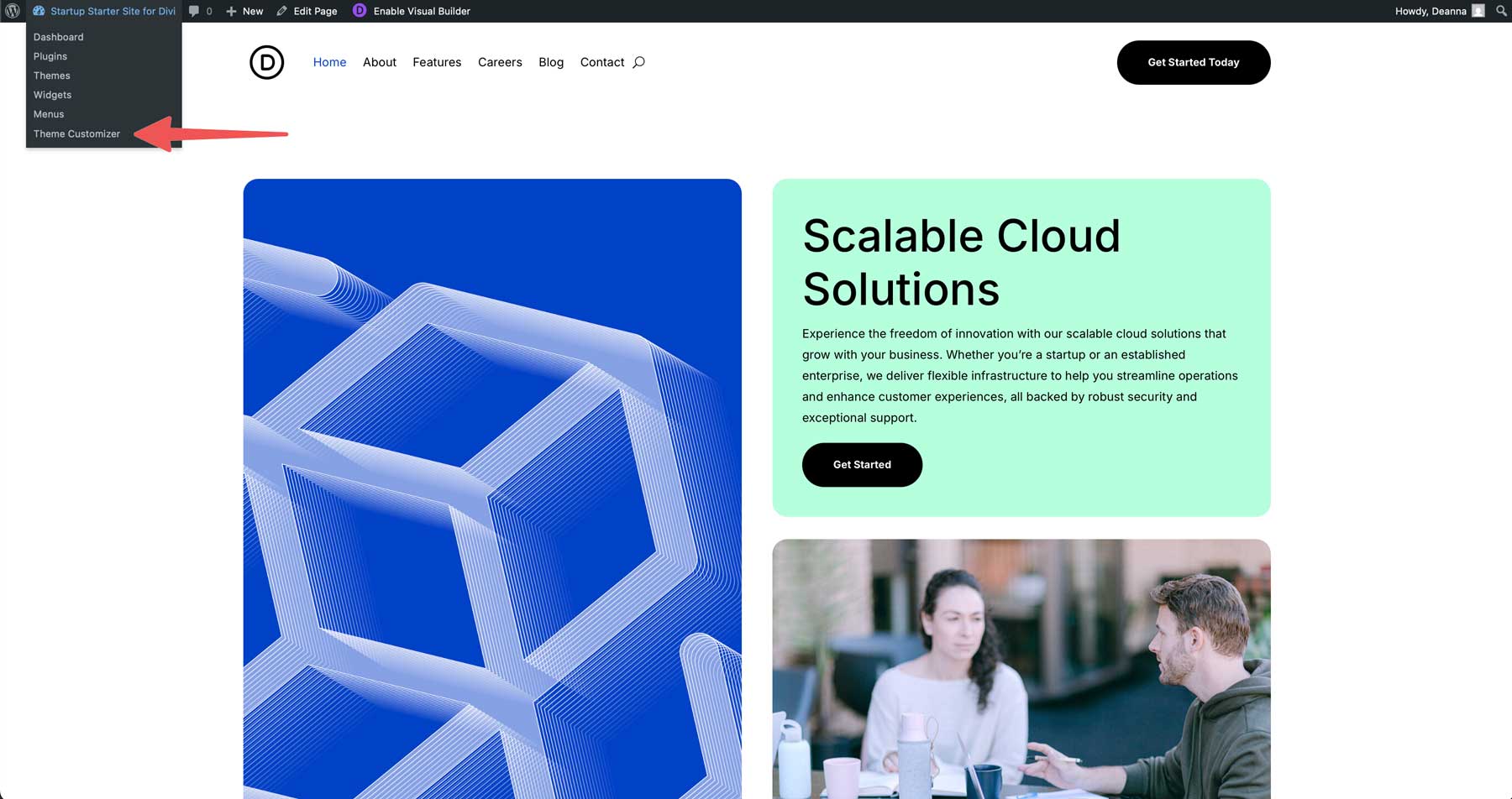 Situs starter startup untuk Divi