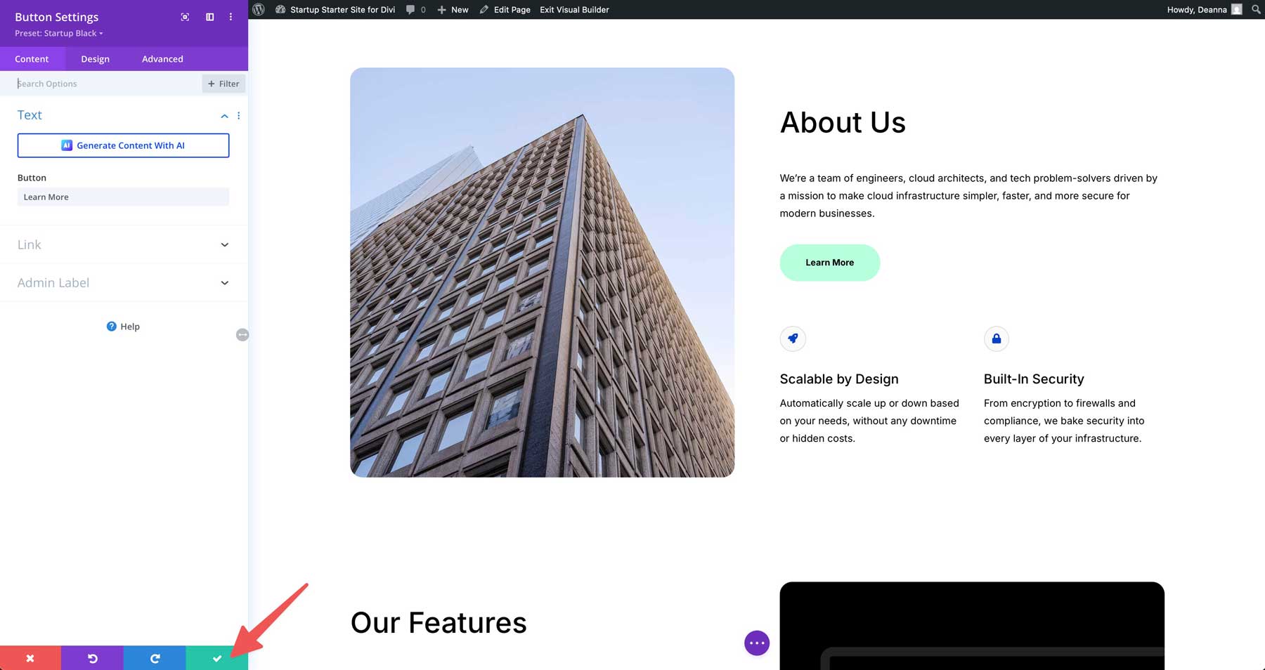 Situs starter startup untuk Divi