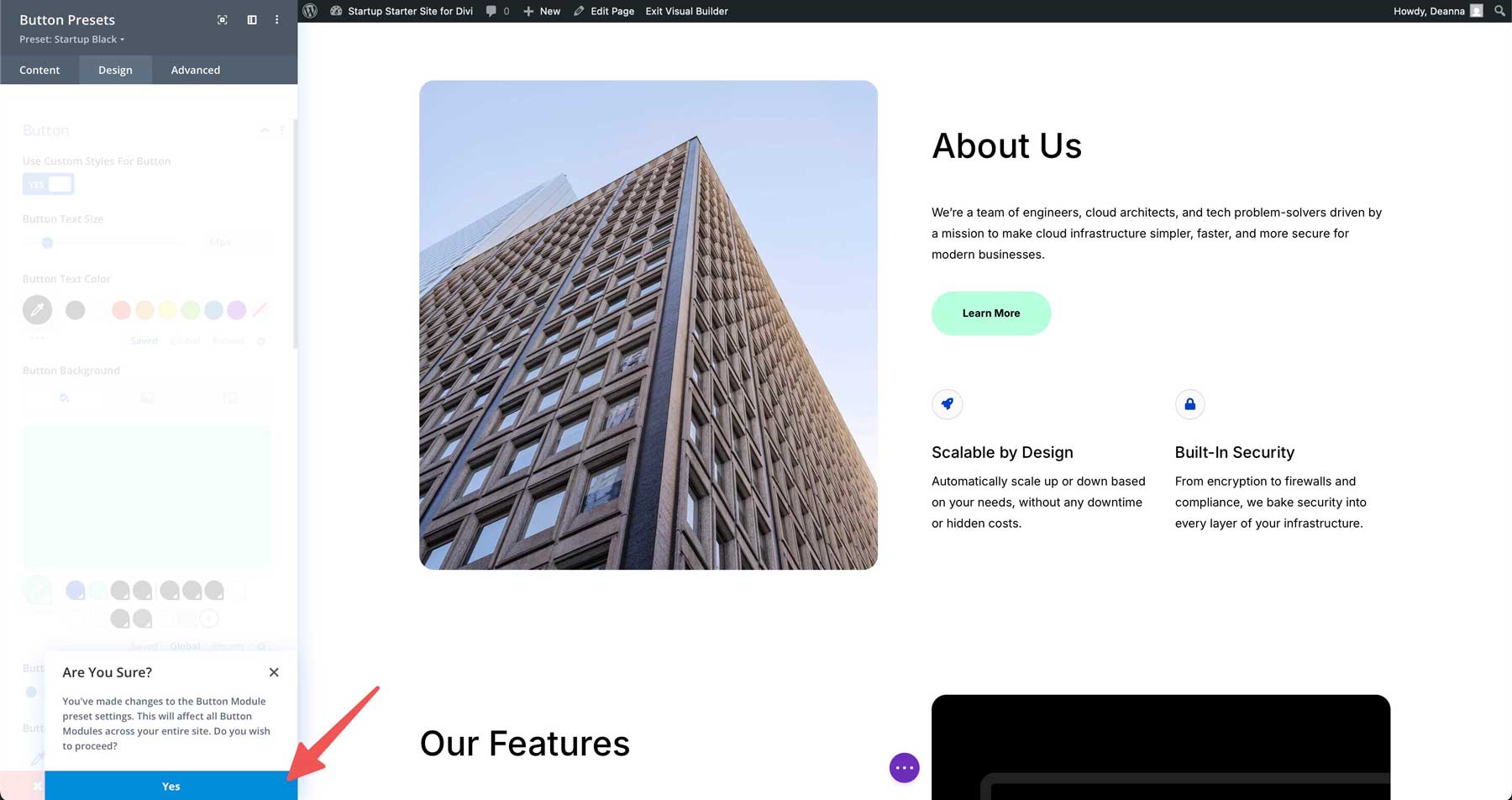 Situs starter startup untuk Divi