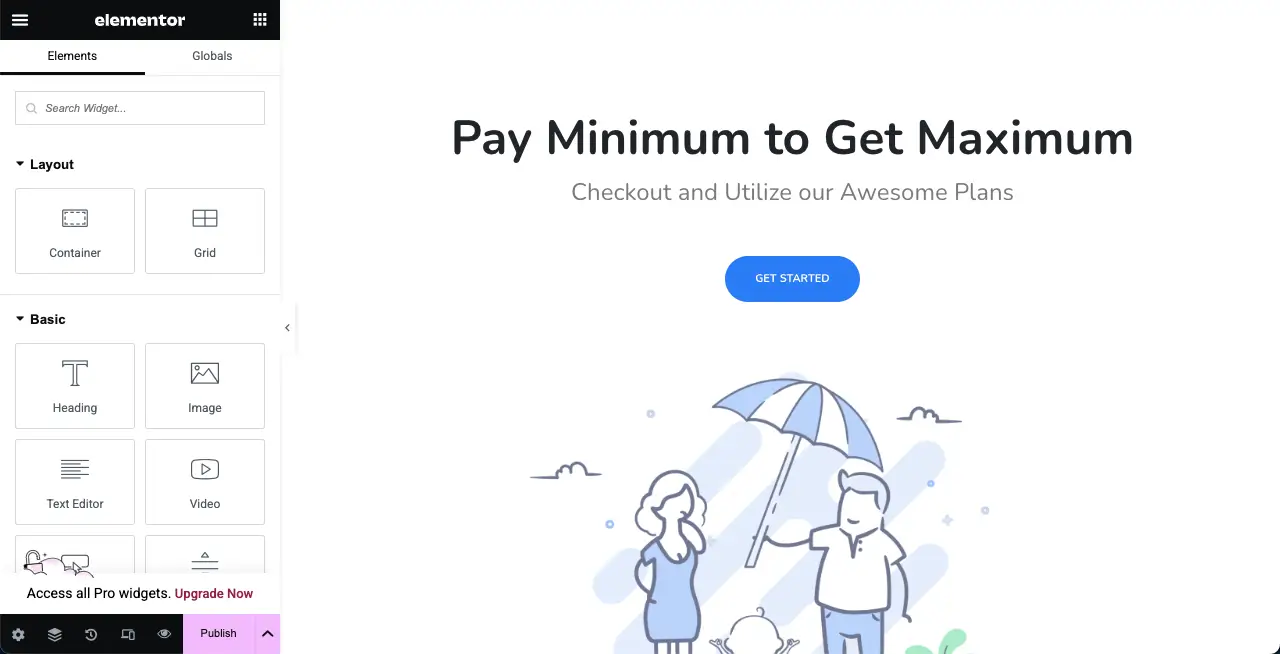 Elementor 3を使用してWordPressで進行状況を読む方法を表示する方法 Open a Page with Elementor