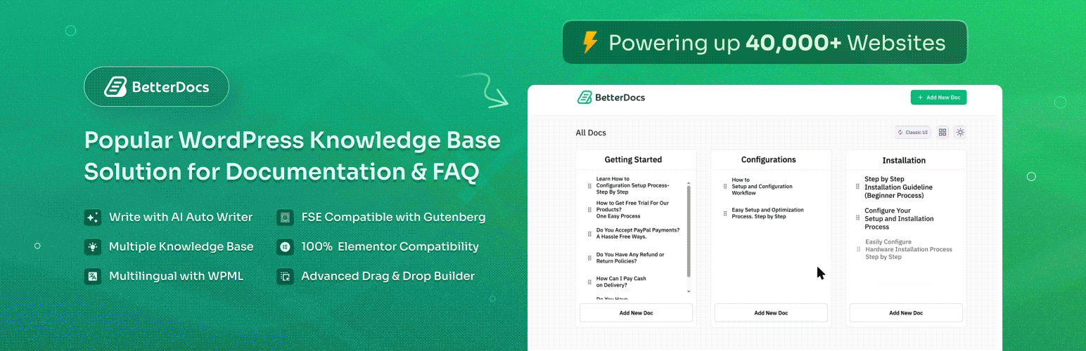 BetterDocs - Knowledge base plugin