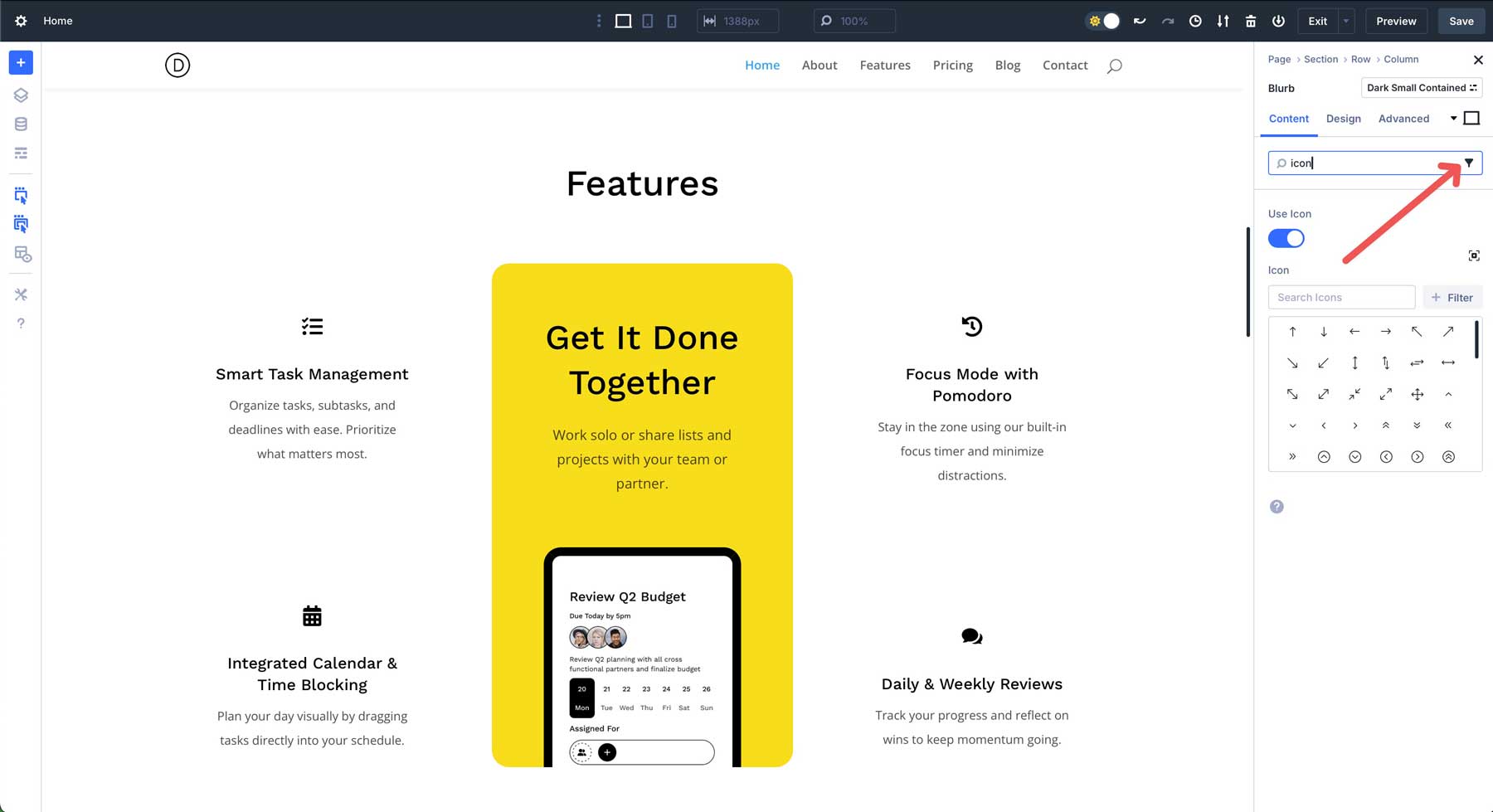 Divi 5のフィルターカテゴリ