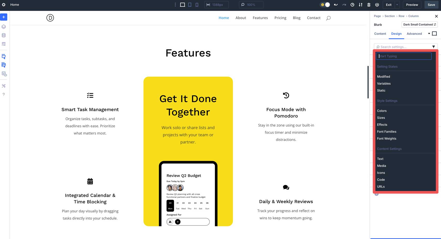 DIVI 5フィルターカテゴリ