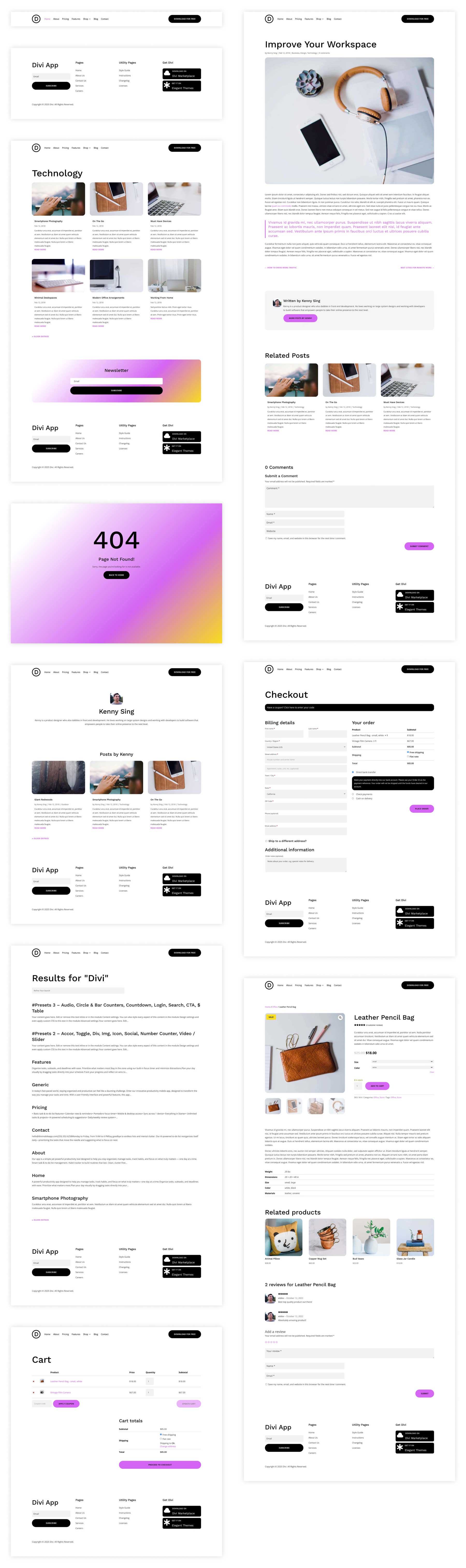 DIVI用のモバイルアプリスターターサイト