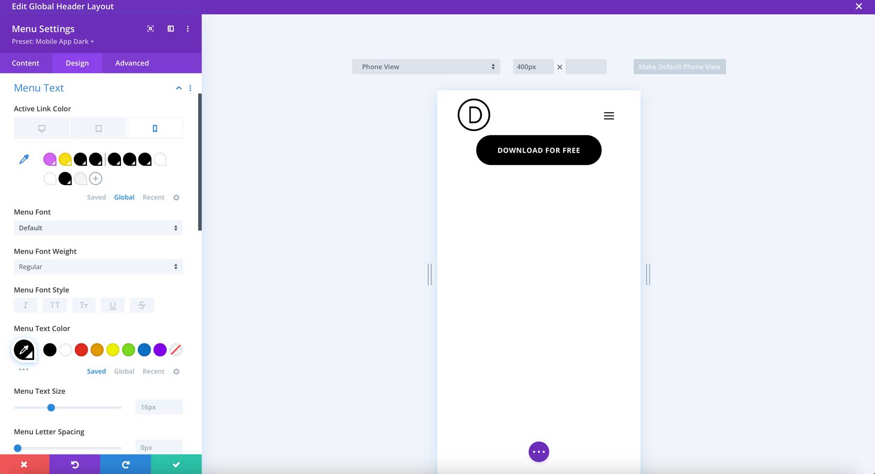 DIVI用のモバイルアプリスターターサイト