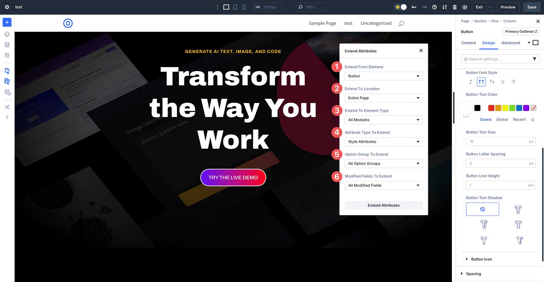 Divi 5の属性を拡張します