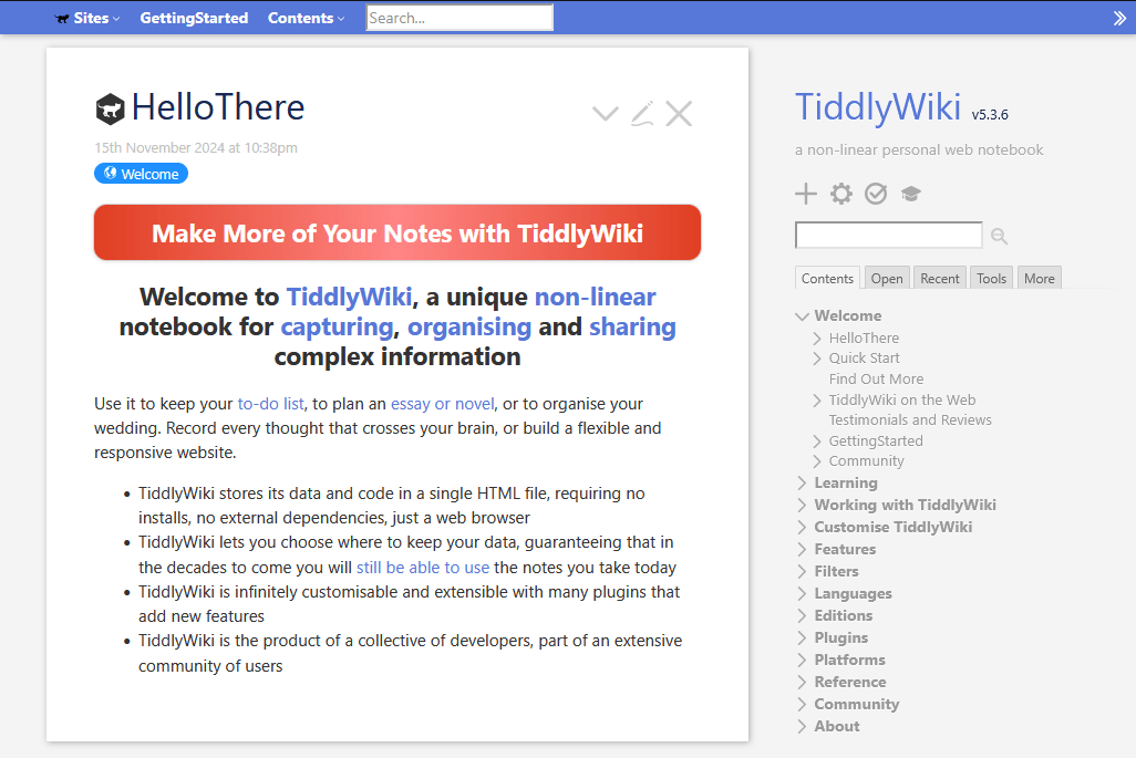 Tiddlywiki-for-reating-Personal-Wikis- Herothemes TiddlyWiki for creating personal wikis
