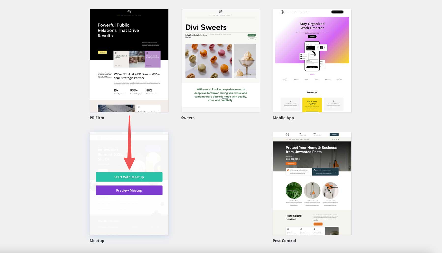 Diviのミートアップスターターサイト